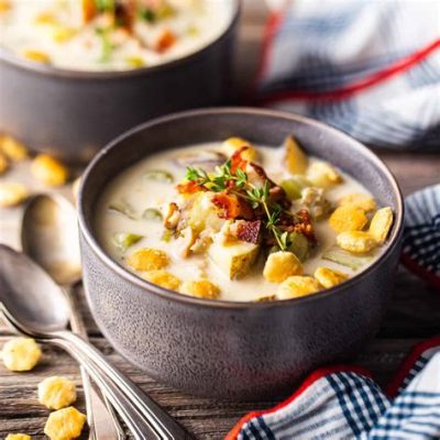  New England Clam Chowder: Savory and creamy comfort food brimming with fresh clam flavor!